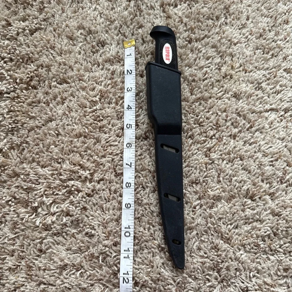 Rapala Soft Grip Fillet Knife 6 Inch Stainless Steel Blade with Sheath Black